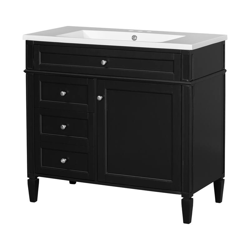 36"Wall Mounted Bathroom Vanity with Resin Sink