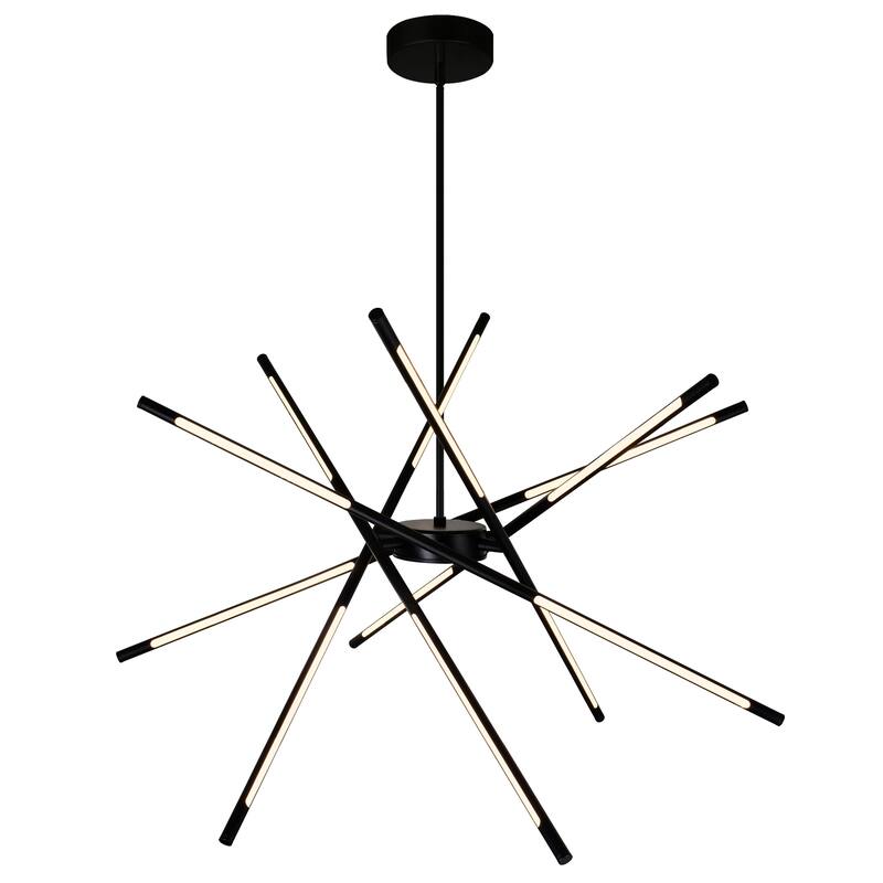 Oskil LED Integrated Chandelier With Black Finish