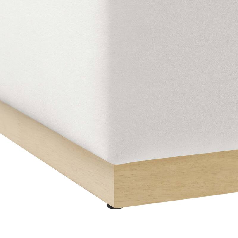 Tilden 17"/28" Square Performance Velvet Upholstered Ottoman