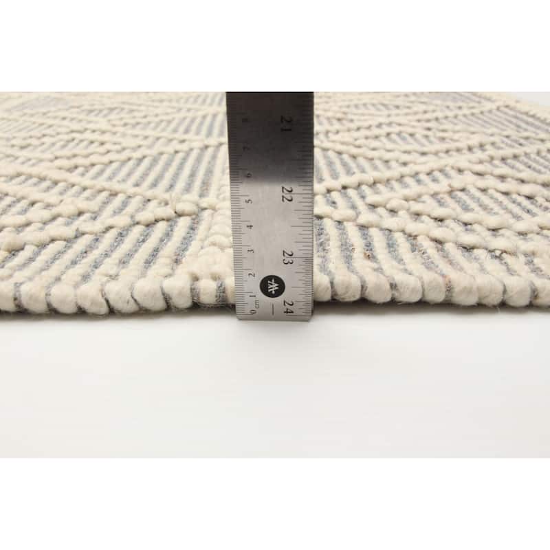 ECARPETGALLERY Braid weave Sienna Cream Wool Rug - 6'2 x 8'11