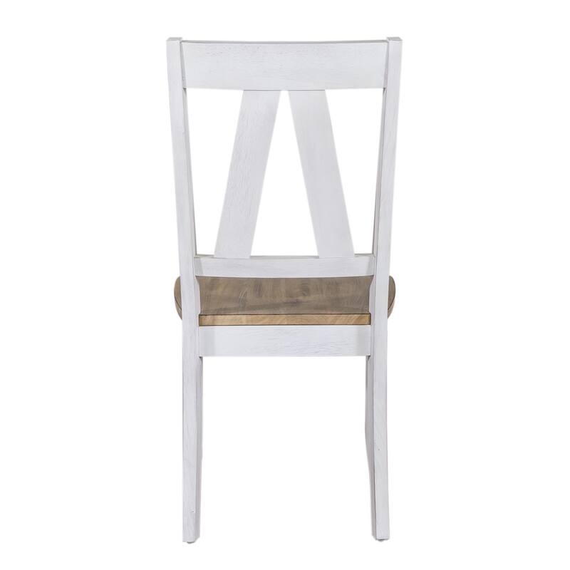 Lindsey Farm Weathered White & Sandstone 5 Piece Trestle Table Set