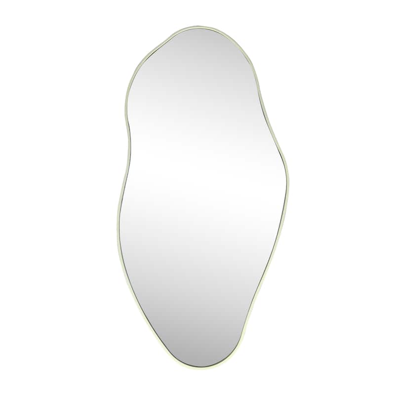 20 in. W x 42 in. H Large Irregular Framed Decorative Wall Mirror - 41.93 H x 19.88 W x 1 D