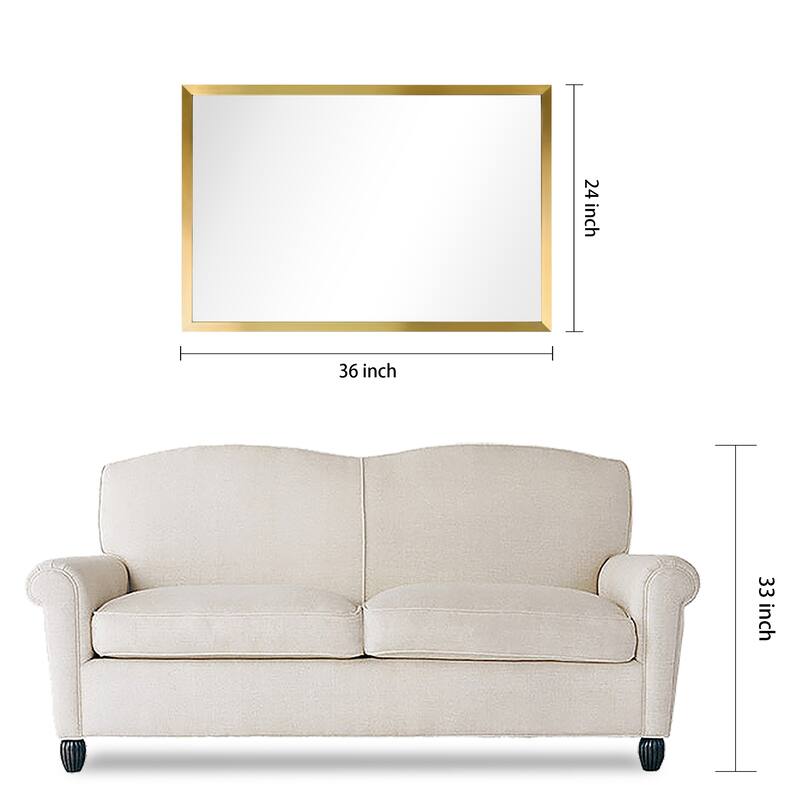 Contempo Stainless Steel Gold Wall Mirror