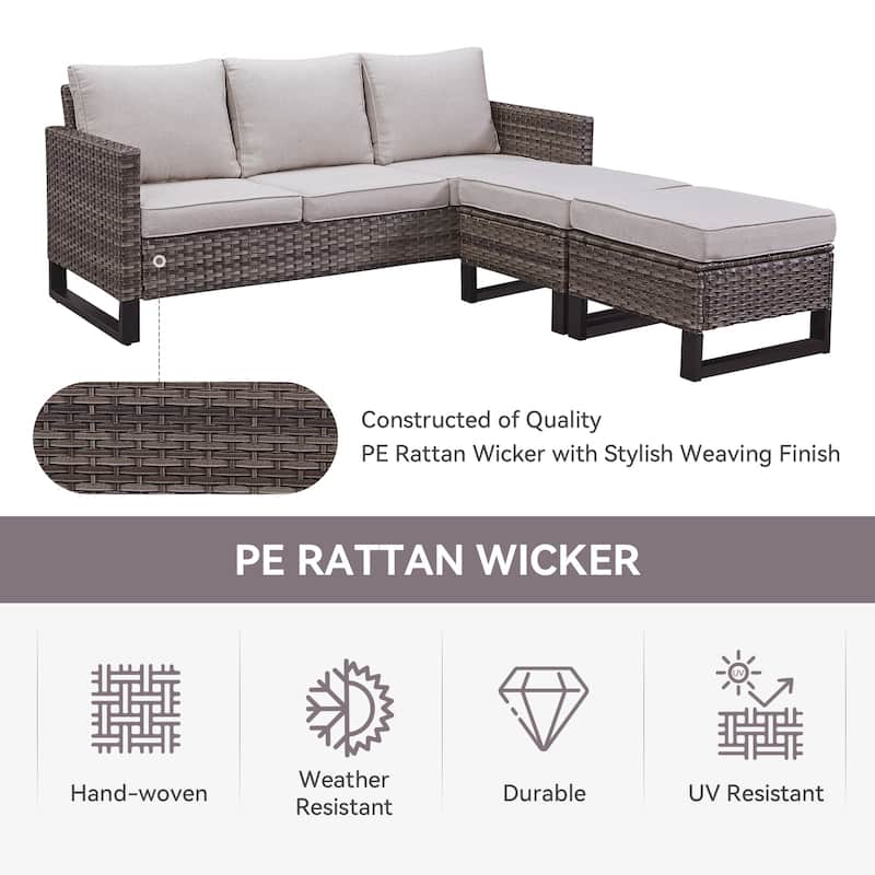 6-Seater Outdoor Sectional Sofa Chair Set