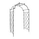 preview thumbnail 4 of 3, Achla Designs 106"H Graphite Powdercoat Finish Wrought Iron Lattice Tunnel Arbor