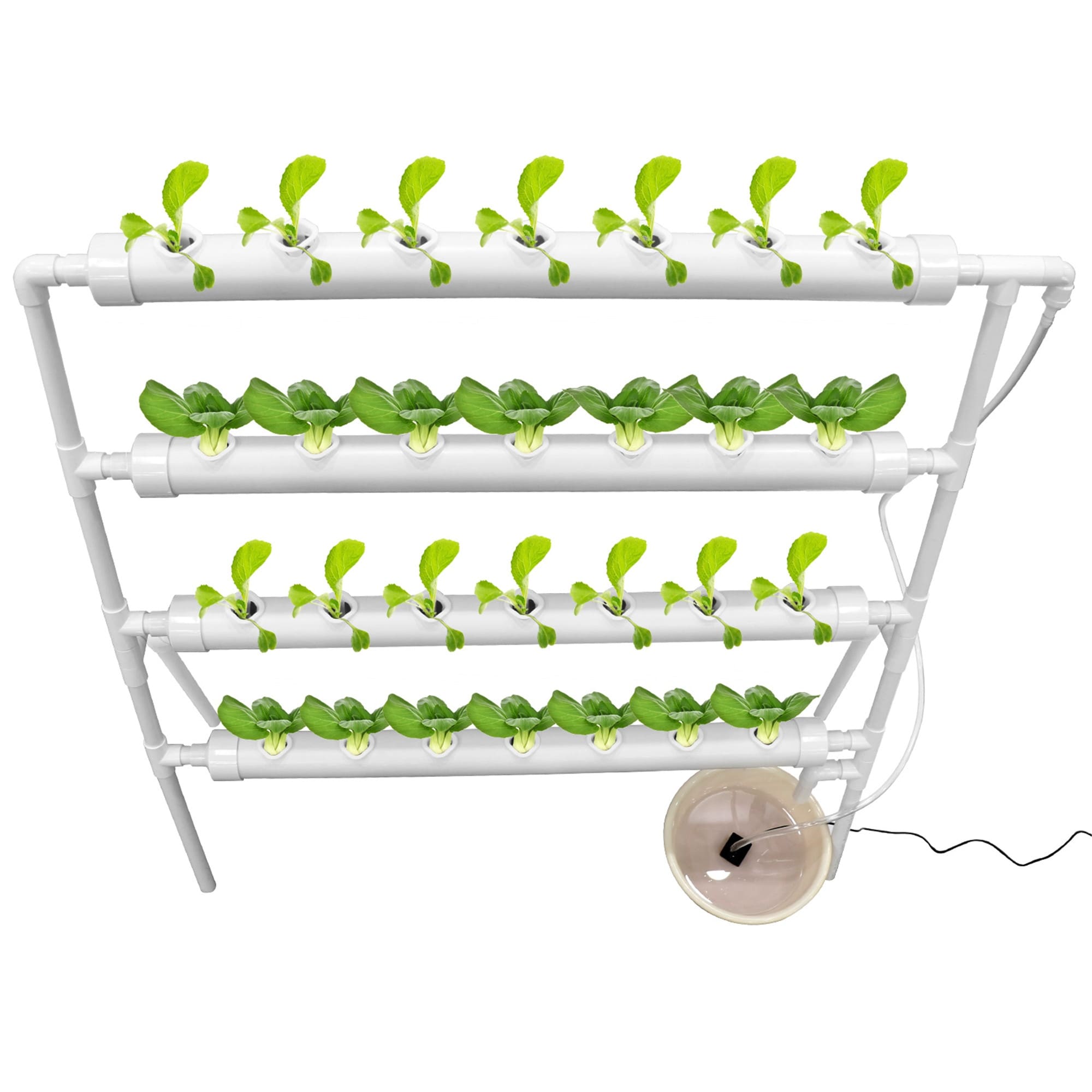 Shop Pvc Vertical Hydroponic Pipe Growing Systems With Water Pump
