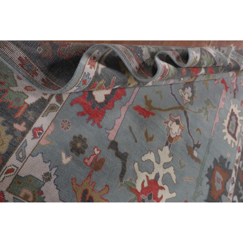 Transitional Oushak Oriental Area Rug Handmade Wool Carpet - 7'11"x 9'11"