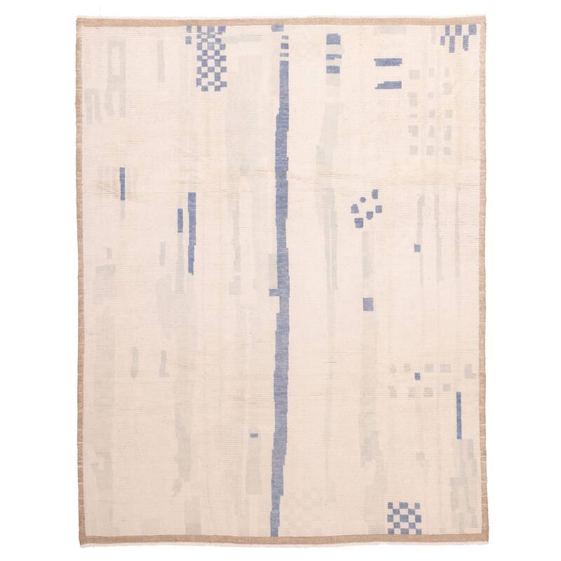 ECARPETGALLERY Hand-knotted Pak Finest Marrakesh Cream Wool Rug - 8'0 x 10'1