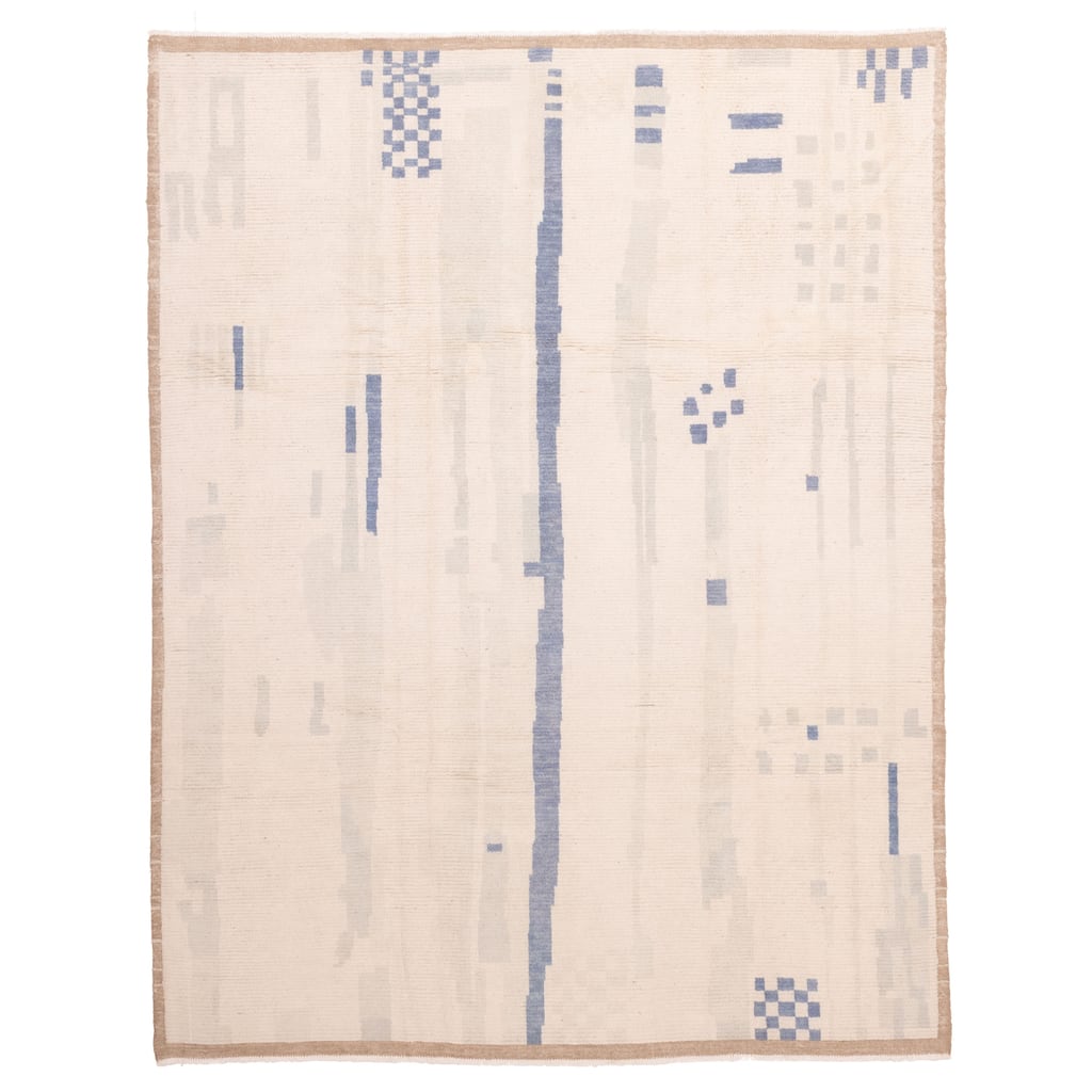 ECARPETGALLERY Hand-knotted Pak Finest Marrakesh Cream Wool Rug - 8'0 x 10'1