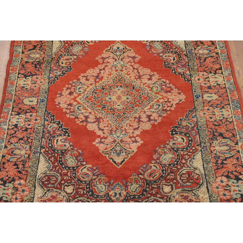 Sarouk Persian Rug Handmade Wool Carpet - 4'2" x 6'6"