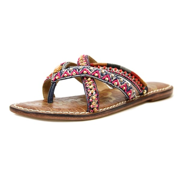 Sam Edelman Karly Women Open Toe Canvas Multi Color Thong Sandal