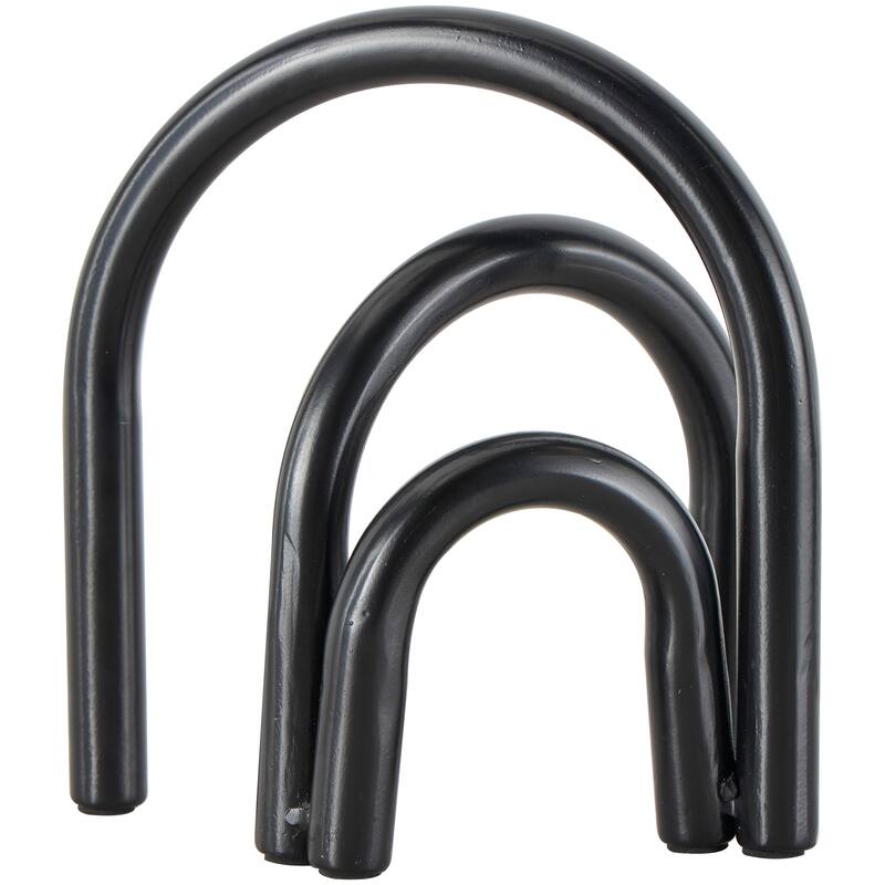Gold or Black Metal Overlapping Arch Geometric Sculpture