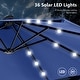 preview thumbnail 56 of 79, MAISON ARTS 15-foot Rectangular Crank Double-sided Outdoor Market Umbrella Solar LED Lighted Patio Umbrella with Base Included