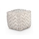 preview thumbnail 4 of 5, The Curated Nomad Keowa Zigzag Handwoven Pouf