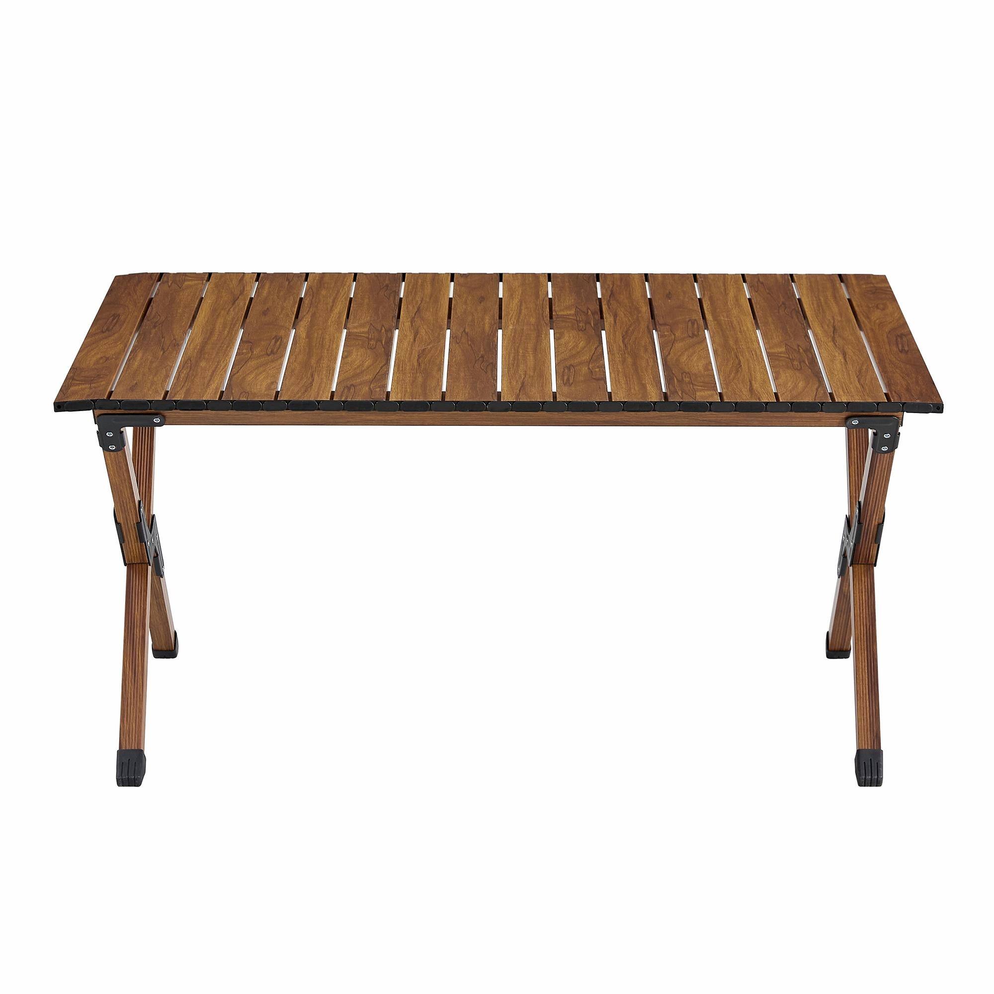 Lightweight Folding Outdoor Table Aluminum Rollup Rectangular Table