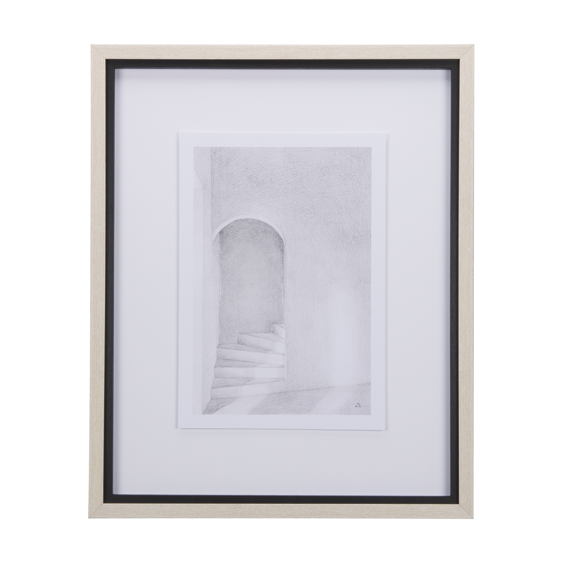 Corridor III by Mercana Studio a Hand Embellished Textured Framed Art Print Matted under Glass