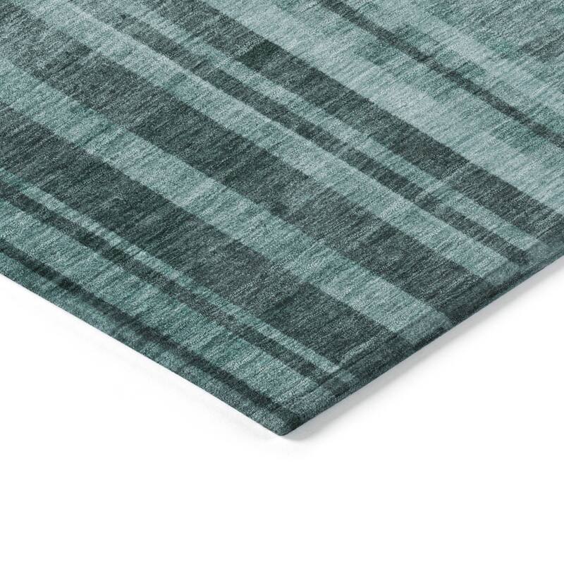 HomeRoots Striped Transitional Rectangle Outdoor Rug