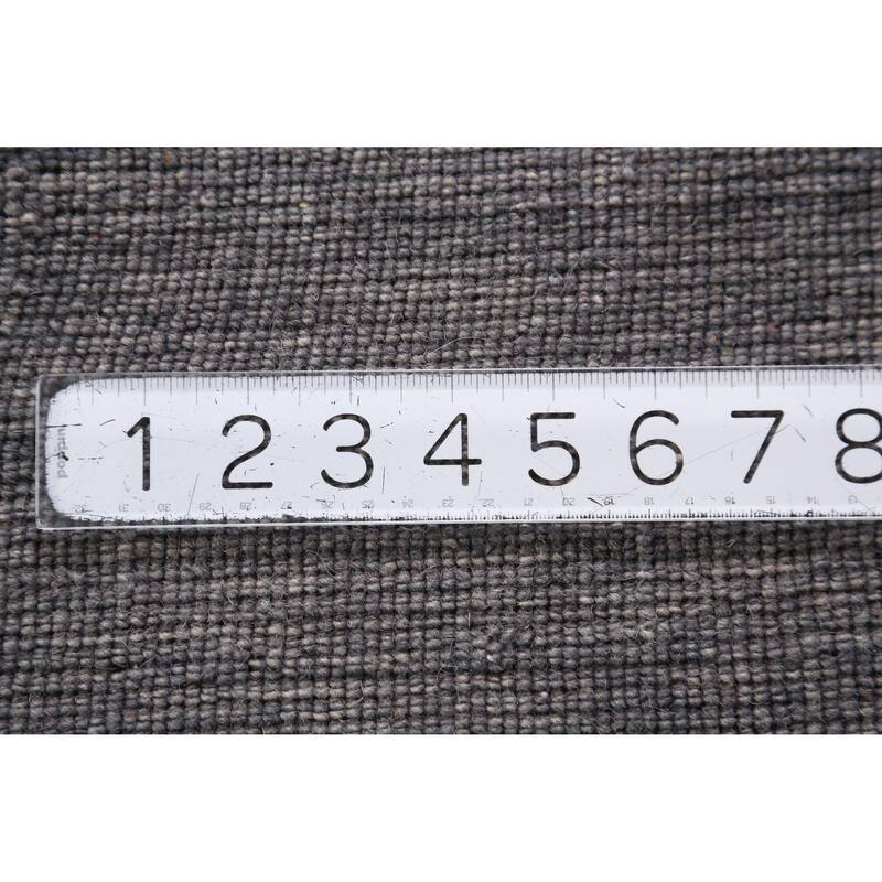 Hand Knotted Oriental 100% Wool Carpet Tribal Animal Pictorial Greys & Charcoal Gabbeh Area Rug - 7' 9'' X 5' 4''