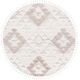 preview thumbnail 110 of 122, SAFAVIEH Moroccan Tassel Shag Kobi 2-inch Thick Rug 6'7" Round - Ivory/Beige - Round