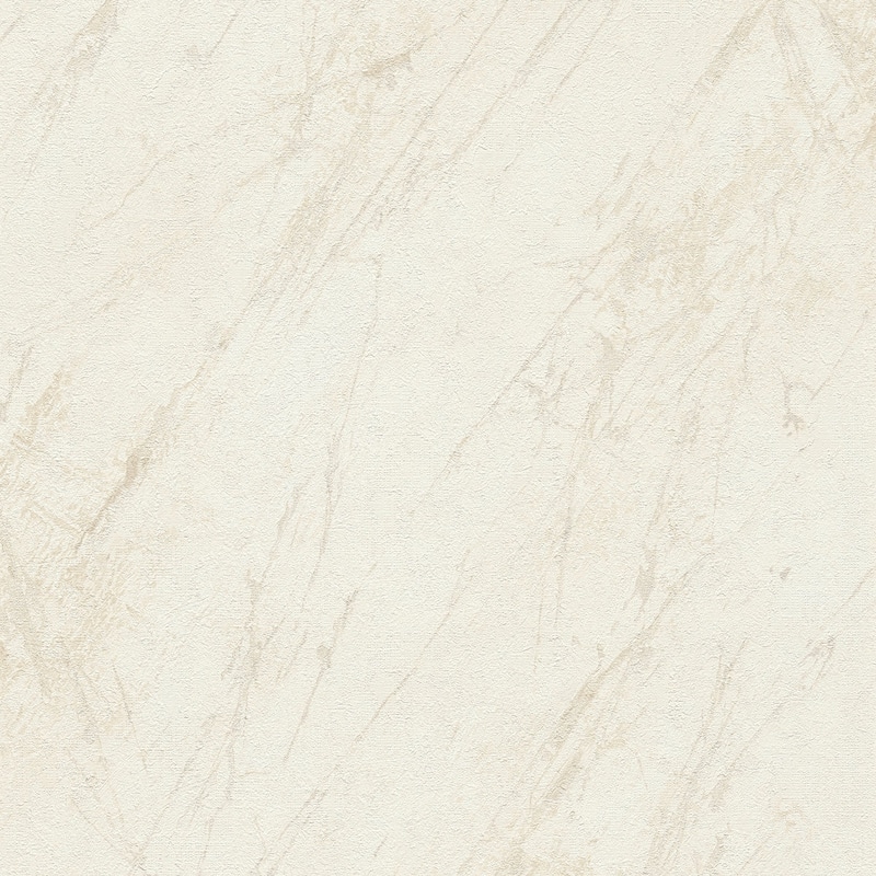 Galerie Wallcoverings Bricks and More Collection Metallic Marble Motif Metallic Finish Vinyl on Non-woven Wallpaper Roll - 33-feet long x 21-inches wide - White/Cream