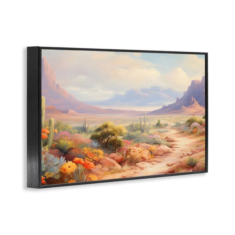 Stupell Flower Lined Desert Path Framed Giclee Art Design By Franklyn Gregory