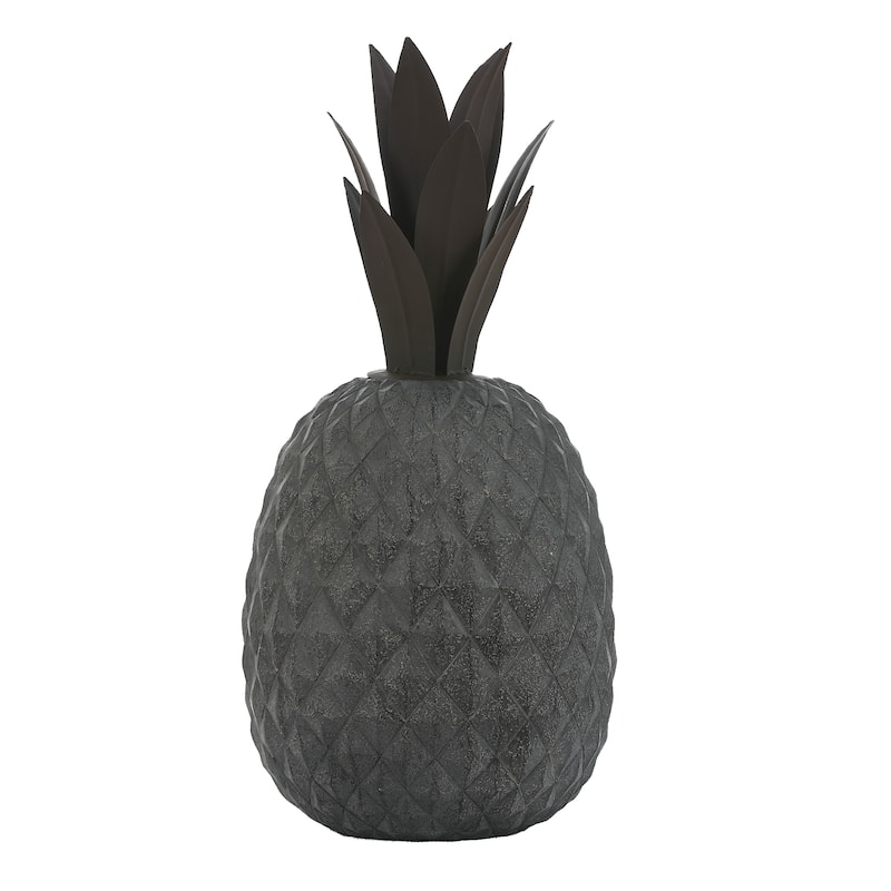 Grey and Rustic Brown Pineapple Garden Indoor Outdoor Statue