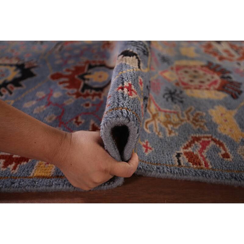 All-Over Kazak Oriental Runner Rug Handmade Traditional Wool Carpet - 2'7"x 11'9"
