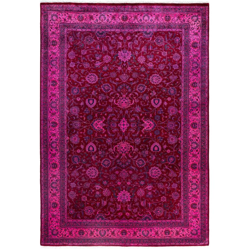 Overdyed One-of-a-Kind Hand-Knotted Area Rug - Red - 6' 1" x 8' 10"