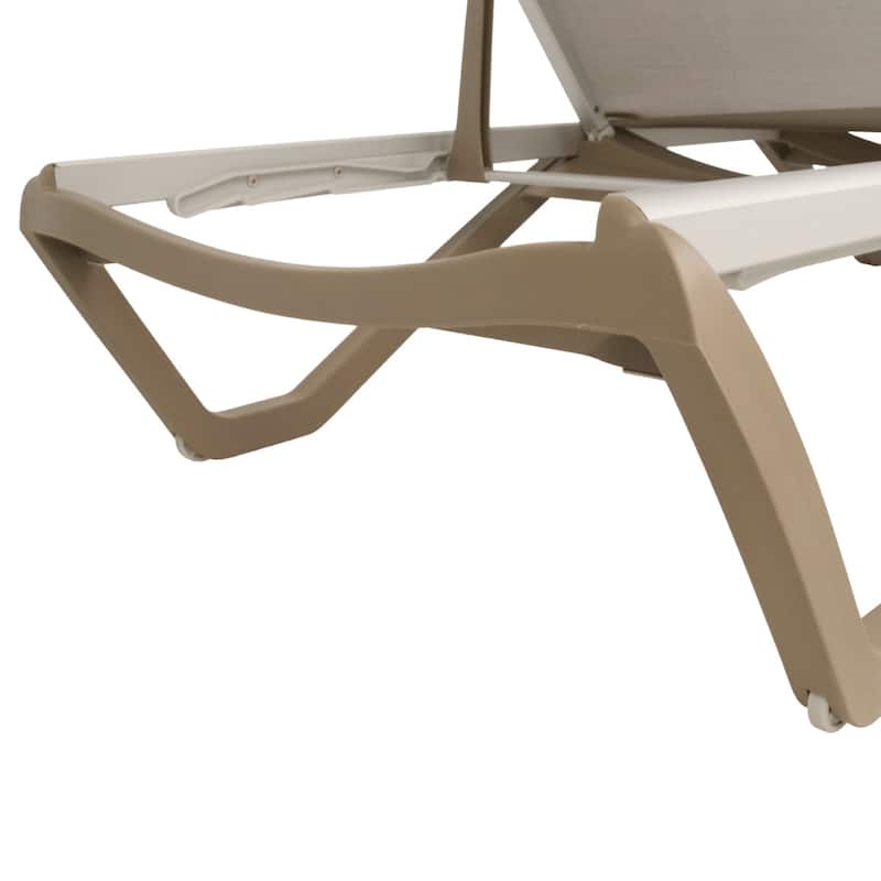 Furnish Theory Seabreeze Deck Patio Sunloungers Lounge Chairs Outdoor Chaise Lounges (Various Frame & Mesh Colors; Set of 2)