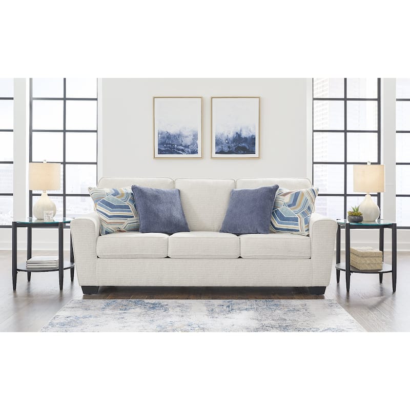 Signature Design by Ashley Cashton Sofa - 87"W x 38"D x 39"H - White