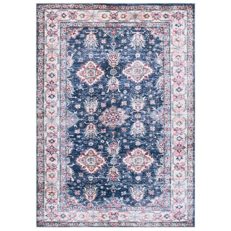 Martha Stewart Narumi Machine Washable & Slip Resistant Rug - 5' x 7' - Navy/Beige