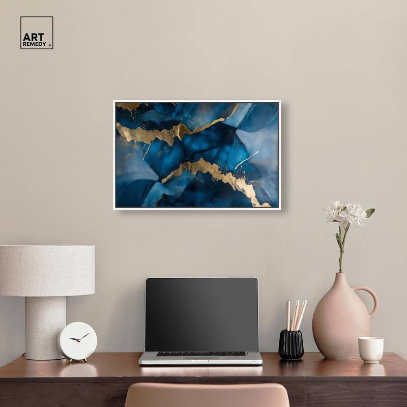 Dark Texture Golden Touch III Canvas by Art Remedy