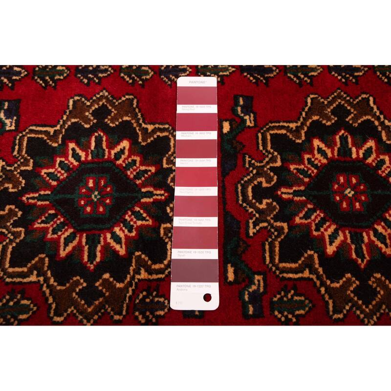 ECARPETGALLERY Hand-knotted Teimani Red Wool Rug - 3'9 x 6'6