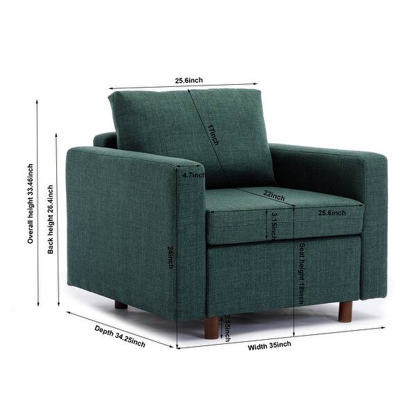 Spruce & Spring Nereidix 114 In. 4 Piece Fabric Modern Modular Sofa Sectional Sofa In Cream With Arms And Ottoman For Living Room SSME76507 B1072 4PC MODULAR   The Home Depot
