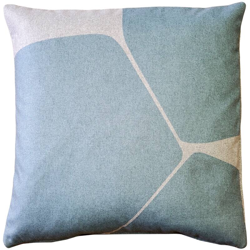 Pillow Decor Aurora Throw Pillows 19 Inch Square - Polyester - Paradiso Blue