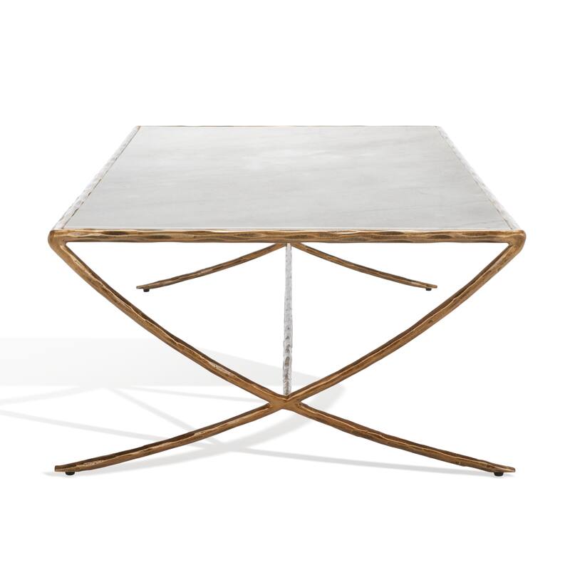 SAFAVIEH Couture Italia Rectangle Metal Coffee Table - 48 In. W x 28 In. D x 15 In. H - 48"W x 28"D x 15"H