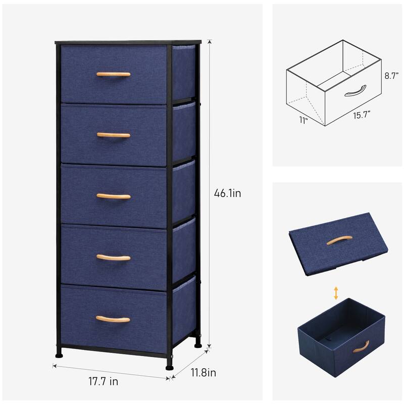 Pellebant 5 Drawers Vertical Storage Tower Organizer