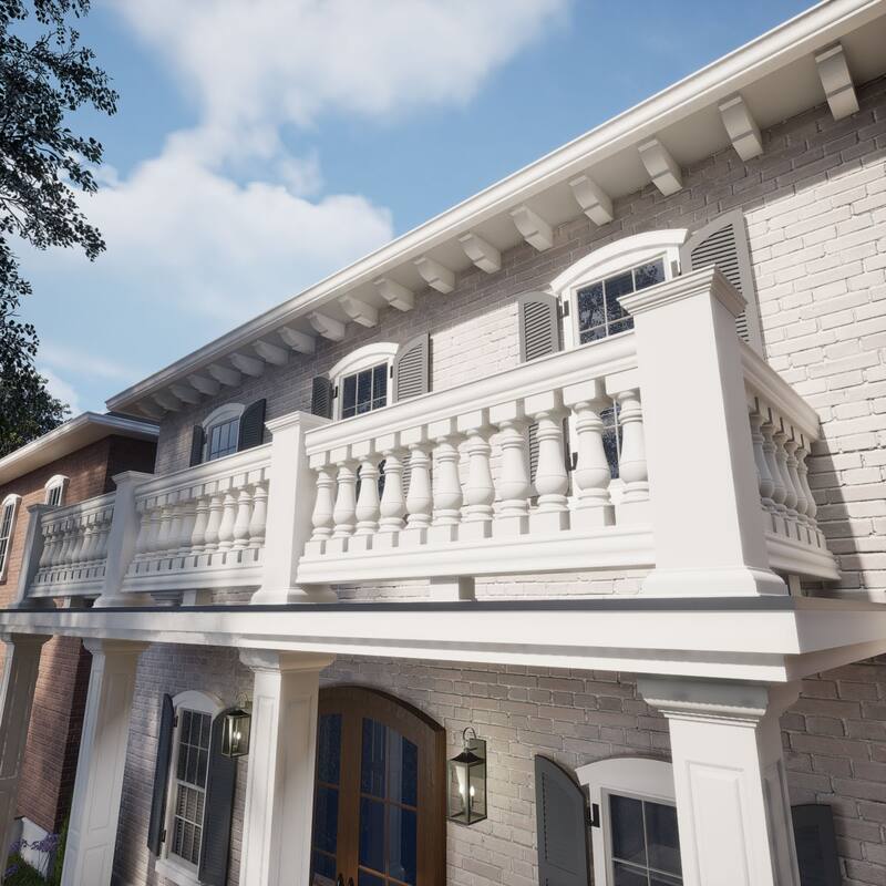 Fiberthane 700 Series Bradford Baluster, Factory Primed