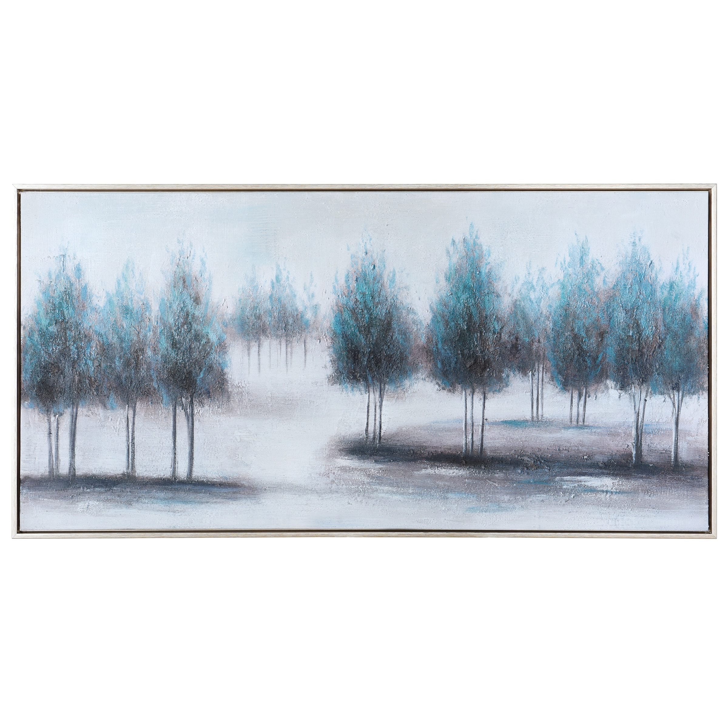 StyleCraft Secluded Hand-Painted Framed Canvas Wall Art - 47" x 24"