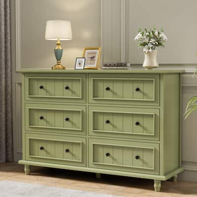 Vintage 6-Drawer Dresser Mid-Century Storage Chest