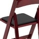 preview thumbnail 61 of 65, Wood Folding Chair with Vinyl Padded Seat (Set of 2)