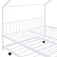preview thumbnail 23 of 43, Metal Adorable House Full Size House Bed with Twin Size Trundle Bed,Kids and Baby