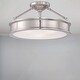 preview thumbnail 7 of 6, Harbour Point Brushed Nickel 3 Light Semi Flush Mount By Minka Lavery