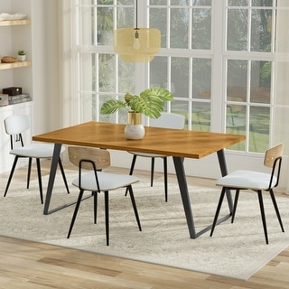 WyndenHall Mitchell 66 inch x 40 inch Rectangle Modern Industrial ...