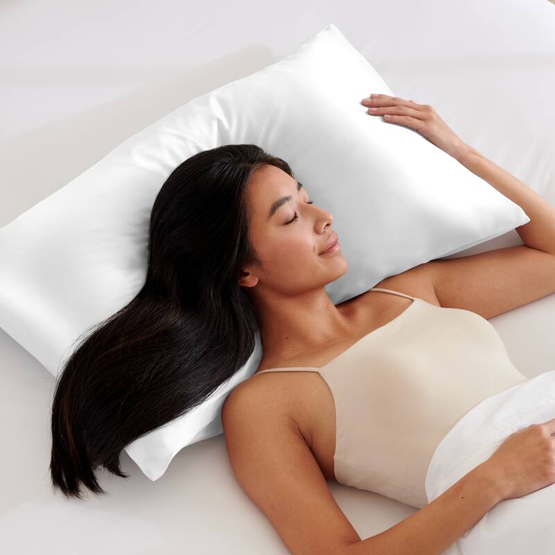 Bare Home Mulberry Silk Pillowcases with Zipper Closure - Set of 2