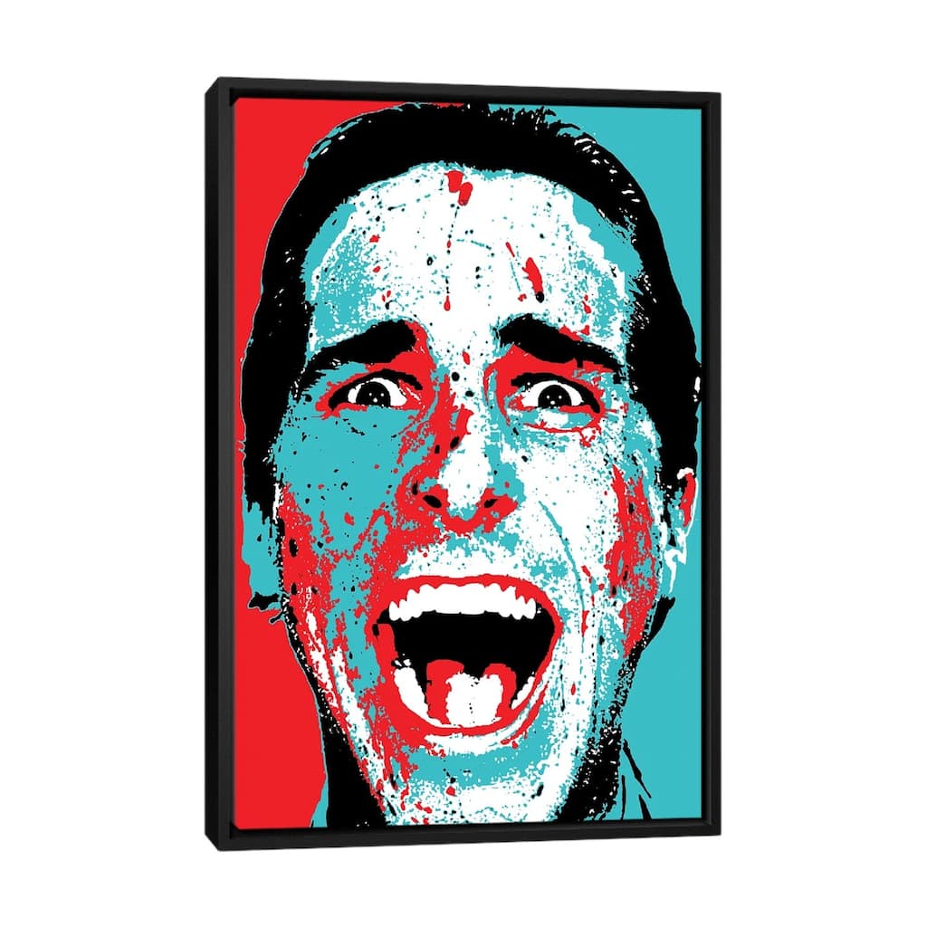 iCanvas "American Psycho - Patrick Bateman "Hey Paul"" by Rockchromatic Framed Canvas Print