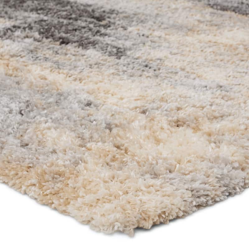 Ostland Abstract Gray/ Cream Area Rug