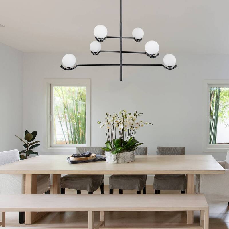 C Cattleya 4-Light /6-Light Mid-Century Chandelier Pendant Light