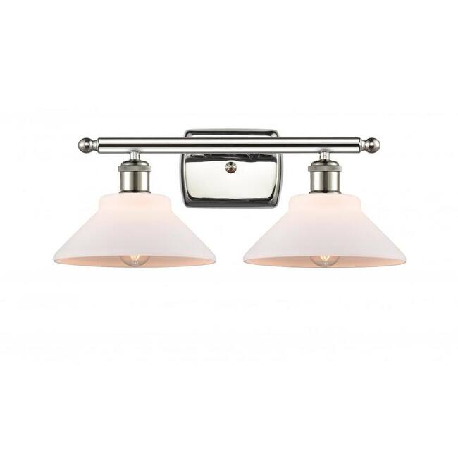 Innovations Lighting Orwell 2 Light 18" Wide Bathroom Vanity Light - Polished Nickel / Matte White