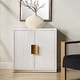 preview thumbnail 2 of 7, Uttermost Emma 2 Door White Cabinet - 32.25'' H X 32'' W X 14.25'' D